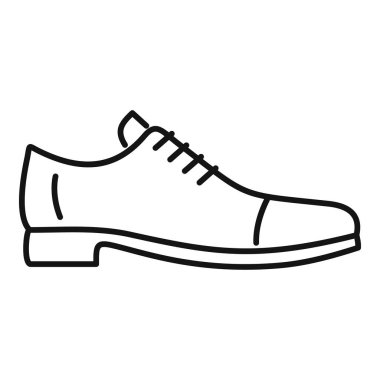 Resmi bir ayakkabının basit vektör simgesi, moda blogları ve web siteleri için mükemmel