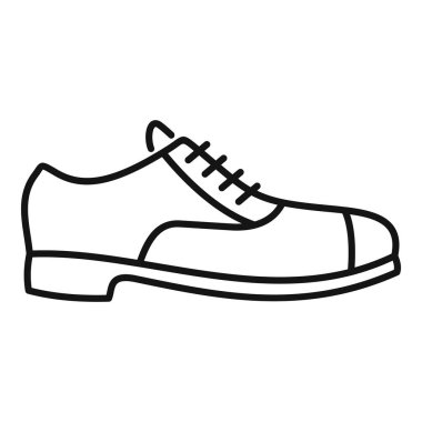 Bu çizgili sanat çizgisi klasik bir Oxford ayakkabısı içeriyor, erkek modasını ve ayakkabılarını temsil etmek için mükemmel.