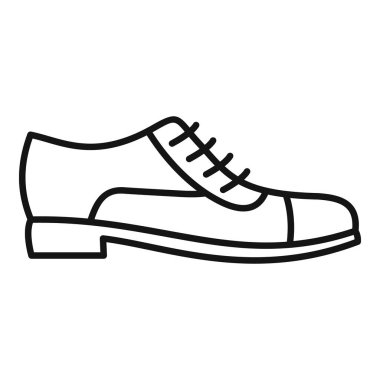 Resmi bir deri ayakkabının basit vektör simgesi, web siteleri ve uygulamalar için mükemmel