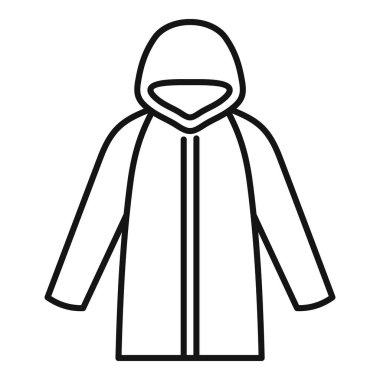 Kapüşonlu su geçirmez ceketin basit bir simgesi. Açık hava aktiviteleri ve yağmurlu hava için mükemmel.