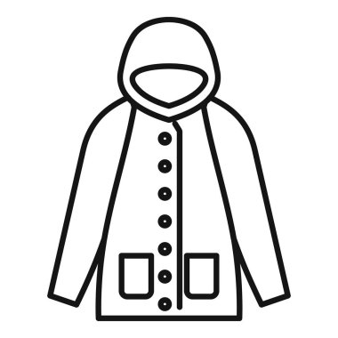 Yağmurdan korunan basit bir yağmurluk çizgisi resim simgesi, web siteleri ve uygulamalar için mükemmel