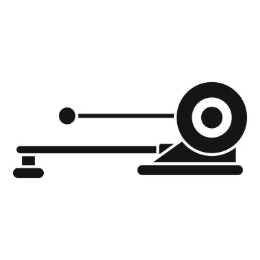 Müzik çalan bir pikabın basit vektör simgesi, web siteleri ve uygulamaları için mükemmel