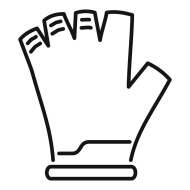 Spor eldivenleri solunabilir malzeme simgesi, taslak biçimi gösteriyor