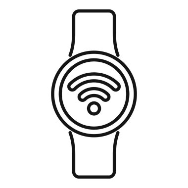 Uygulamalar ya da web siteleri için wifi bağlantı sembolü gösteren bir akıllı sekmenin basit vektörü