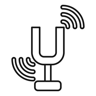 Ayar çatalı belli bir frekansta titreşiyor, ses dalgaları yaratıyor, ses ve frekans için bilimsel bir alet.