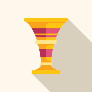 Altın kadeh, yatay çizgilerle süslenmiş, eski Mısır zanaatını anımsatıyor.