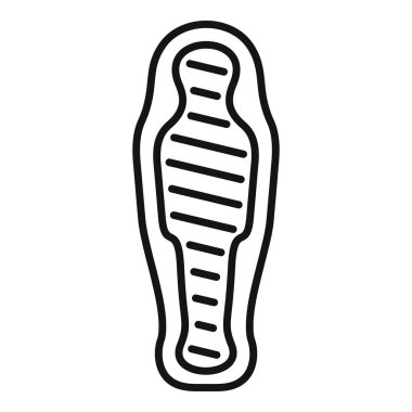 Mumya silueti simgesi Mısır kültürünü ve tarihini temsil ediyor.