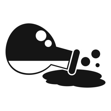 Zehirli bir maddeyi döken kimyasal bir şişenin simgesi.