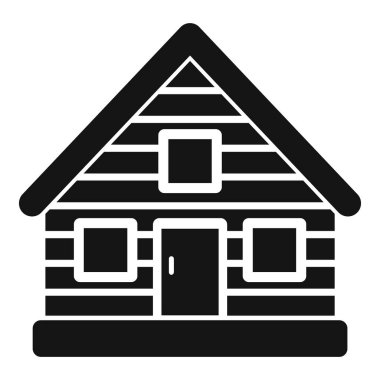 Kütük kulübenin bu siyah-beyaz çizimi huzur ve sükuneti çağrıştırıyor.