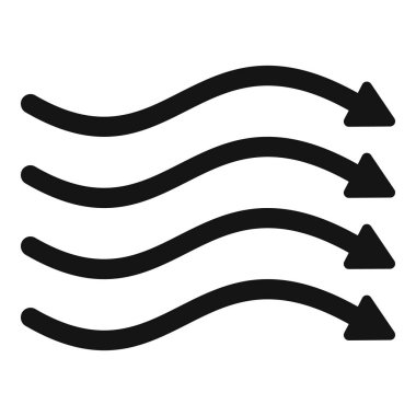 Dört siyah kavisli ok resmin sağını gösteriyor.