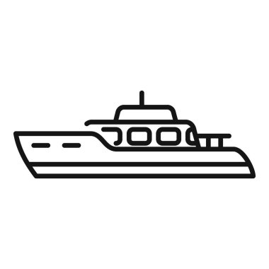 Denizlerde yelken açan özel bir yatın minimalist sanat simgesi