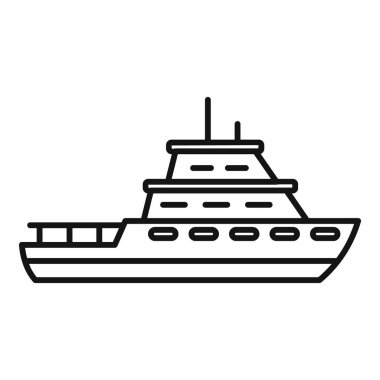 Büyük, modern bir yat beyaz arka planda denizde yüzüyor.