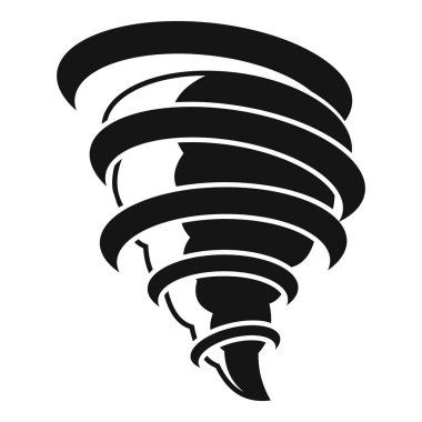 Dönen ve bir girdap oluşturan bir kasırganın siyah-beyaz çizimi, hava fenomeni