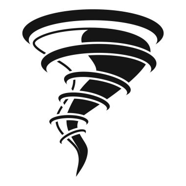 Gökyüzünde siyah ve beyaz kasırga oluşuyor. Doğal afet kavramı.