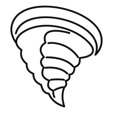 Kasırga dönüyor, aşırı hava koşulları yaratıyor, doğal afet kavramı.