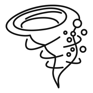 Kasırga dönüyor, güçlü rüzgarla doğal bir felaket yaratıyor.