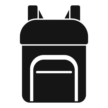 Bir sırt çantasının basit vektör simgesi, okul, eğitim veya seyahat ile ilgili projeler için mükemmel