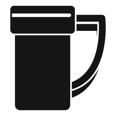 Termosun basit bir simgesi, sıcak içecekleri göstermek için mükemmel.