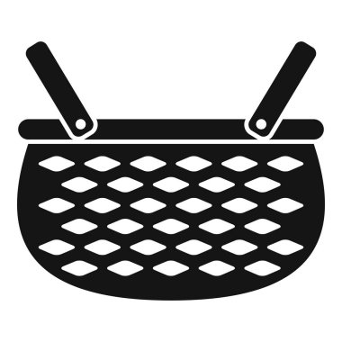 Doldurulmayı bekleyen boş bir alışveriş sepetinin basit vektör simgesi