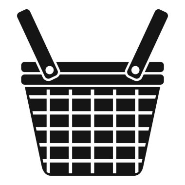 Boş bir alışveriş sepetinin bu basit vektör simgesi perakende ve ticaretle ilgili projeler için mükemmeldir.