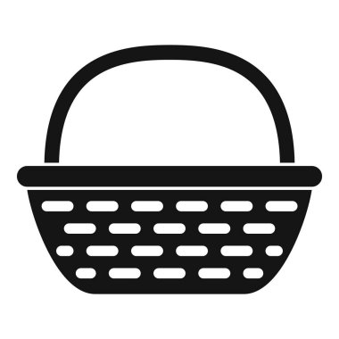 Boş bir hasır sepetin bu basit vektör simgesi piknik, depolama ve daha fazlası için mükemmeldir.