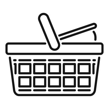 Boş bir alışveriş sepetinin bu simgesi perakende alımları ve tüketiciliği temsil ediyor