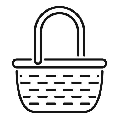 Bu boş bir sepetin basit bir vektör simgesi. Alışveriş veya perakende satış için mükemmel.