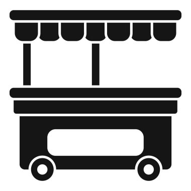 Bu basit simge, şehir yemeği ve şehir hayatıyla ilgili projeler için mükemmel bir seyyar sokak yemek arabasını temsil ediyor.