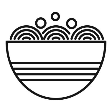 Buharda pişmiş ramen eriştesinin simgesi.