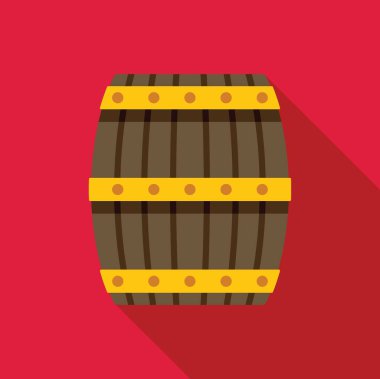 Uzun gölgeli modern düz şekilli metal halkalı fıçı.