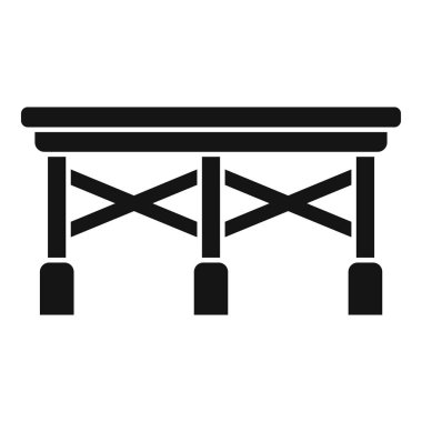 İnşaat için kullanılan yapı iskelesinin basit vektör simgesi