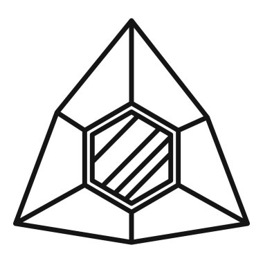 Bu siyah-beyaz çizgili sanat çizgisi, zarafet ve zarafeti sembolize eden çok yönlü bir kristali temsil ediyor.