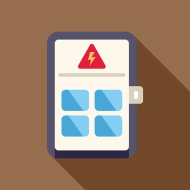 Elektrik paneli yüksek voltaj gösteriyor ve uyarı işareti etkinleştiriliyor