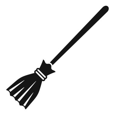 Bu basit cadı süpürgesi silueti ikonu büyüyü çağrıştırıyor ve cadılar bayramı tasarımları için mükemmel.