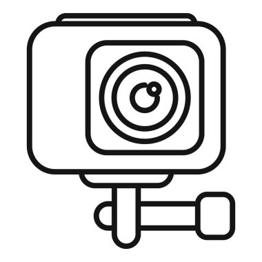 Spor olaylarını kaydetmek için eklenmiş bir aksiyon kamerasının simgesi