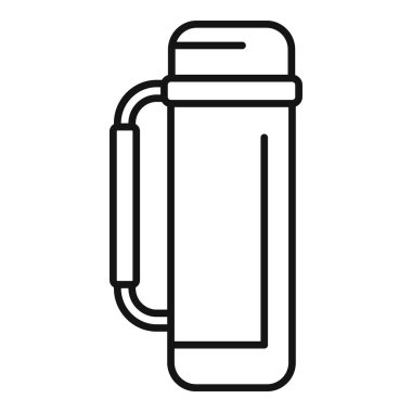 Elektrik süpürgesinin basit, temiz çizgi simgesi. Kamp, yürüyüş ya da açık hava aktiviteleriyle ilgili projeler için mükemmel.