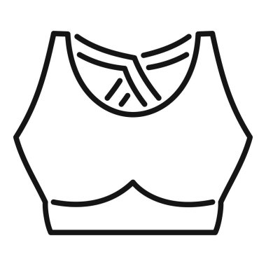 Spor sutyeni spor spor spor spor spor ikonu ana hatlarıyla izole edilmiş beyaz arkaplan