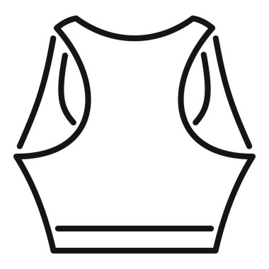 Spor sutyen bluzu çizimi, spor giyim ve spor giyim projeleri için ideal.