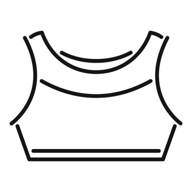 Etkin bir yaşam tarzı ve uygunluğu temsil eden basit bir spor sütyen simgesi