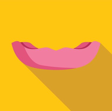 Pembe şişme kano spor için ve turizm su üzerinde yüzüyor, sarı arka planda izole.