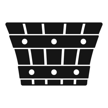 Tahta ve perçin dolu boş ahşap sepet toplama konseptini gösteriyor