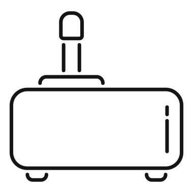 Oyun konsolunun basit satır simgesi bir joystick ile, video oyunları ve eğlence dünyasını çağrıştırıyor