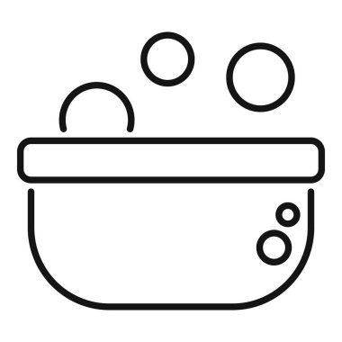 Köpük köpüklü küvetin basit vektörü, banyo zamanını temsil etmek için mükemmel.
