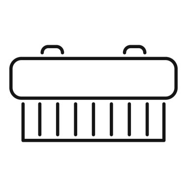 Sade temizlik fırçası ikonu, bulaşık yıkamayı, ovalamayı ve ev işlerini temsil ediyor.