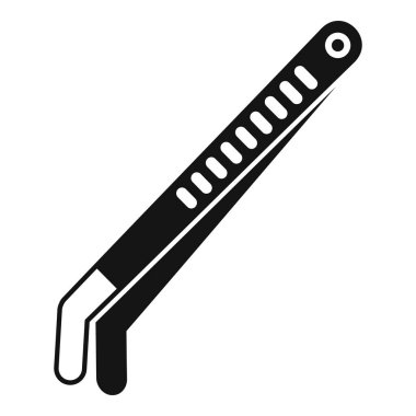 Metal tutuşu ve ucu gösteren basit bir diş cımbızı simgesi