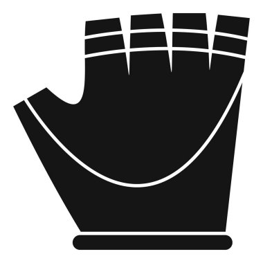 Parmakları olmayan halter eldiveninin silueti, yoğun spor seansları sırasında el korumasını vurguluyor.