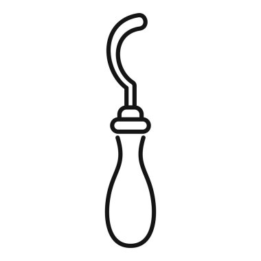 Kundura kullanmak için tahta saplı ayakkabı tamircisi aracı simgesi