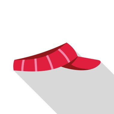 Gözlerinizi güneşten koruyan çizgili kırmızı güneşlik.