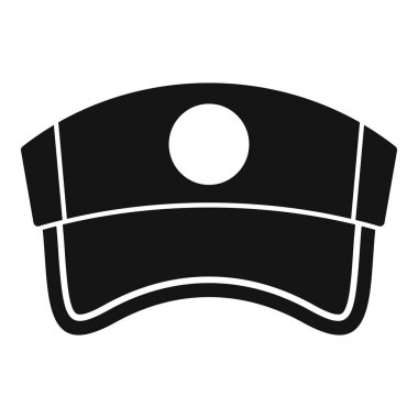 Hemşire şapkasının basit vektör simgesi, sağlık uzmanlarını ve tıbbi ayarları temsil ediyor.