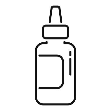 Alerjiyi veya soğuk belirtileri azaltmak için burun spreyinin basit bir vektörü.